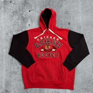 GIII Sports By Carl Banks Blackhawks NHL Hockey Hoodie Sweatshirt XL Embroidered